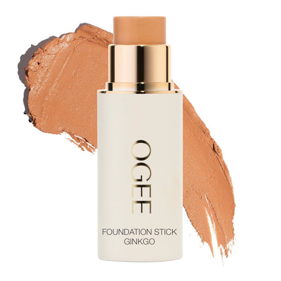 Picture of Ogee Sculpted Complexion Foundation Stick (Ginkgo 5.00N - Medium Tan, Neutral Undertones) Full Coverage Foundation Makeup - Instantly Balance & Even Complexion - 70% Organic Ingredients