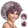 Picture of BONNET QUEEN Silk Bonnet for Sleeping Women Hair Bonnet Reversible Double Layer Satin Bonnet Tie Bonnet Sleep Satin Hair Wrap Night Cap for Curly Hair Tan Pink