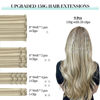 Picture of DOORES Hair Extensions Clip in Human Hair, Balayage Ash Blonde Highlighted Platinum Blonde 24 Inch 9pcs 150g, Hair Extensions Real Human Hair Natural Thick Remy Human Hair Extensions Silky Straight