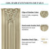 Picture of DOORES Hair Extensions Clip in Human Hair, Balayage Ash Blonde Highlighted Platinum Blonde 24 Inch 9pcs 150g, Hair Extensions Real Human Hair Natural Thick Remy Human Hair Extensions Silky Straight