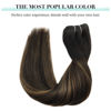Picture of DOORES Hair Extensions Real Human Hair, Balayage Natural Black to Chestnut Brown 12 Inch 80g 7pcs, Remy Hair Extensions Clip in Human Hair Extensions For Women Clip in Natural Hair Extensions Straight