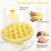Picture of Meartchy Silicone Scalp Massager, Scalp Scrubber for Hair Growth with Soft Bristles, Scalp Exfoliator Brush Dandruff Removal Shampoo Brush for Wet Dry Scalp Care (Light Yellow)