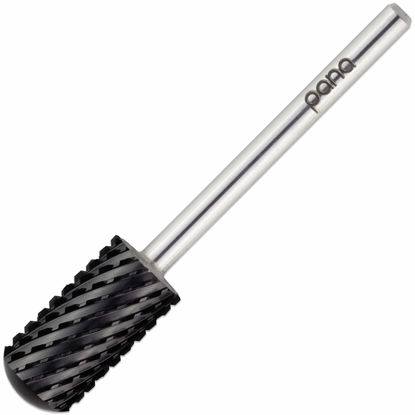 Picture of USA Pana DLC 3/32" Safety Nail Carbide - Smooth Round Top Large Barrel Head for Electric Dremel Drill Machine (Black, 2X Coarse)