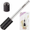 Picture of USA Pana DLC 3/32" Safety Nail Carbide - Smooth Round Top Large Barrel Head for Electric Dremel Drill Machine (Black, 2X Coarse)