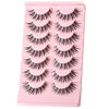 Picture of FARRED Cat Eye Lashes Natural Eyelashes Short Wispy Lash Strips Volume Eyelash Cateye Medium Length False Lashes Natural Looking Hybrid Clusters Full Strip Lashes (A20 | 8-14MM)