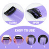 Picture of TOFAFA 22 inch Colored Hair Extensions, Multi-colors Party Highlights Clip in Synthetic Hair Extensions, Color Party Highlights Hairpieces for Girls Women(10 PCS Light Purple)