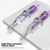 Picture of Wormhole Tattoo Cartridge Needles, 50pcs #10 Standard Mixed Sizes Disposable Tattoo Needles 5RL 7RL 9RL 5RS 7RS 9RS 15M1 21M1 15RM 21RM for Tattoo Pen Cartridge Machine (#10 RL&RS&M1&RM)