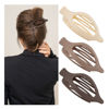 Picture of ATODEN Flat Hair Clips for Thick and Thin Hair - Matte Large Alligator Clips, Duck Billed Barrettes, Neutral Hair Claw Clips for Women, 3Pcs