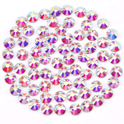 Picture of 5760 Pieces Flatback Rhinestones for Nails 1.2MM Nail Rhinestones Gems Jewels Diamond Glass Mini AB Crystal Gemstones Bling Stones for Crafts Makeup Face Eyes