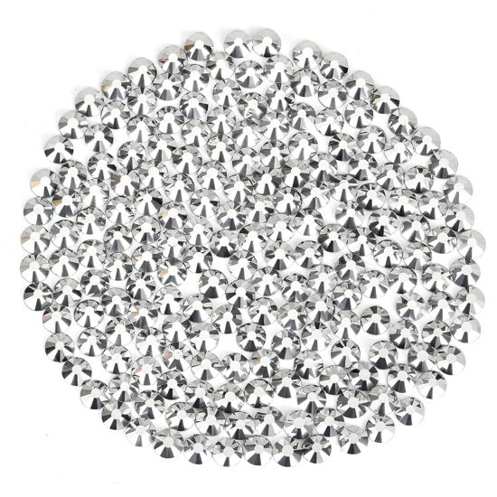 Picture of Rhinestones Flatback Rhinestones for Crafts Glass Nail Rhinestones Nail Gems Crystals Non Hotfix Rhinestones for Makeup Bags Shoes Decoration DIY(SS30,288pcs,Silver)