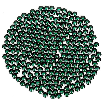 Picture of Novani Rhinestones 3000Pcs Flatback Crystal Round Loose Gemstones Glass Rhinestones for Crafts Makeup Nail Art Clothes Shoes DIY Decorations(SS6, 1.9-2.0mm,Emerald)