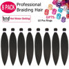 Picture of Alrence Pre Stretched Braiding Hair Long Braid 20 Inch 8 Packs Professional Braiding Hair Extensions Synthetic Crochet Twist Braids (20 Inch, 4#)