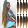 Picture of Alrence Pre Stretched Braiding Hair Long Braid 26 Inch 8 Packs Professional Braiding Hair Extensions Synthetic Crochet Twist Braids (26 Inch, 1B/30/27)