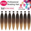 Picture of Alrence Pre Stretched Braiding Hair Long Braid 26 Inch 8 Packs Professional Braiding Hair Extensions Synthetic Crochet Twist Braids (26 Inch, 1B/30/27)