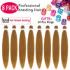 Picture of Alrence Pre Stretched Braiding Hair Long Braid 30 Inch 8 Packs Professional Braiding Hair Extensions Synthetic Crochet Twist Braids (30 Inch, 27#)