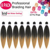 Picture of Alrence Pre Stretched Braiding Hair Long Braid 16 Inch 8 Packs Professional Braiding Hair Extensions Synthetic Crochet Twist Braids (16 Inch,T1B/27)