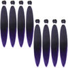 Picture of Alrence Pre Stretched Braiding Hair Long Braid 30 Inch 8 Packs Professional Braiding Hair Extensions Synthetic Crochet Twist Braids (30 Inch, 1B/Purple)