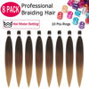 Picture of Alrence Pre Stretched Braiding Hair Long Braid 42 Inch 8 Packs Professional Braiding Hair Extensions Synthetic Crochet Twist Braids (42 Inch, 1B/30/27)