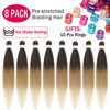 Picture of Alrence Pre Stretched Braiding Hair Long Braid 30 Inch 8 Packs Professional Braiding Hair Extensions Synthetic Crochet Twist Braids (30 Inch, 4/27/613)