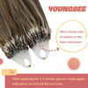 Picture of YoungSee Micro Hair Extensions Human Hair Brown Highlight Micro Beads Hair Extensions Dark Brown Highlight Micro Links Hair Extensions Human Hair Micro Loop Human Hair 18In 50s/50g