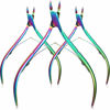 Picture of Mudder 3 Packs Cuticle Nippers Cuticle Cutter Stainless Steel Professional Nail Cuticle Trimmer Pointed Blade Cuticle Remover Scissors Pedicure Manicure Tool for Fingernails and Toenails (Rainbow)