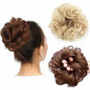 Picture of Messy Bun Hair Piece Thick Updo Scrunchies Synthetic Hair Extensions Ponytail Hair Wig Hairpiece Dimgray Gray