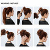 Picture of Messy Bun Hair Piece Thick Updo Scrunchies Synthetic Hair Extensions Ponytail Hair Wig Hairpiece Dimgray Gray