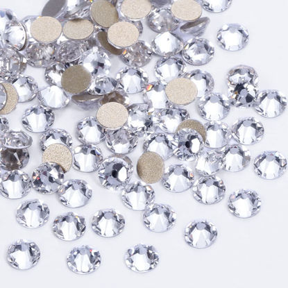 Picture of Rhinestones 16 Cut Non Hotfix Flatback Rhinestones for Crafts Glass Nail Rhinestones Nail Gems Crystals Rhinestones for Makeup Bags Shoes Decoration DIY(SS30,288pcs,Clear)