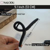 Picture of Nalodu 5 Inch Hair Claw Clips Extra Large No Slip Big Matte Jaw Butterfly Clip for Thin Fine Thick Hair Women, 2 Pack Black