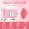 Picture of Personalized Initial Letter Patch Makeup Bag, Preppy Portable Chenille Letter Cosmetic Bag with Zipper, PU Leather Waterproof Travel Toiletry Bag Monogram Make Up Pouch for Women Girls(Letter R)