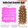 Picture of 7 Packs GoGo Curl Crochet Hair 10 Inch Short Curly Crochet Hair for Women Water Wave Beach Curl Deep Twist Crochet Braids Synthetic Braiding Hair Extensions (10 Inch, P27/30)