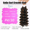 Picture of 7 Packs GoGo Curl Crochet Hair 10 Inch Short Curly Crochet Hair for Women Water Wave Beach Curl Deep Twist Crochet Braids Synthetic Braiding Hair Extensions (10 Inch, P4/30)