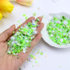 Picture of Briskbloom 60g Mix Flatback Pearls and Flatback Rhinestones for Crafts, 2mm-10mm Pearl Rhinestones for Tumblers Face Art, Jelly Rhinestones and Half Pearls, with Tweezers Wax Pen, White|Green|Clear
