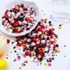 Picture of Briskbloom 60g Mix Pearls and Rhinestones for Crafts, 3620PCS 2mm-10mm Pearl Rhinestones for Nails Face Art Tumblers, Flatback Rhinestones and Half Pearls, with Tweezers Wax Pen, Red|Orange|Black
