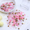 Picture of Briskbloom 60g Mix Pearls and Rhinestones, 3620PCS 2mm-10mm Flatback Pearl Rhinestones for Crafts Nails Face Art Tumblers, Jelly Rhinestones and Half Pearls, with Tweezers Wax Pen, Pink|Brown|White