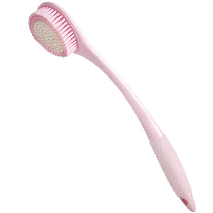 Picture of BEDELITE Back Bath Brush Long Handle for Shower - Soft Shower Brush for Men & Women,Back Brush Scrubber(16.4" Long), Skin Exfoliator for Bath Scrubber Body Brush(Pink)
