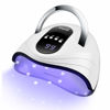 Picture of Sunrich UV Gel Nail Lamp 120W LED Nail Light Fast Dryer for Gel Polish Curing with 4 Timers Portable Handle Large Space Automatic Sensor (White)