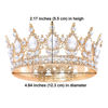 Picture of Feltent Gold Queen Crown for Women Crystal Tiara for Girl Rhinestone Wedding Headband for Bride Hair Accessories for Costume Birthday Party Prom Gifts