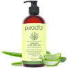 Picture of PURA D'OR 16 Oz ORGANIC Aloe Vera Gel - Lemongrass - All Natural - ZERO Artificial Preservatives - Deeply Hydrating & Moisturizing - Sunburn, Bug Bites, Rashes, Small Cuts, Eczema Relief - Skin & Hair