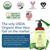 Picture of PURA D'OR 16 Oz ORGANIC Aloe Vera Gel - Lemongrass - All Natural - ZERO Artificial Preservatives - Deeply Hydrating & Moisturizing - Sunburn, Bug Bites, Rashes, Small Cuts, Eczema Relief - Skin & Hair