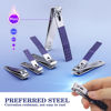 Picture of Manicure Set 30-Piece WOAMA Nail Clippers Pedicure Kit Manicure Kit Professional Nail Kit for Toenail Fingernail Facial Care - Blue