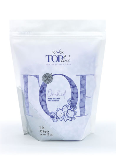 Picture of Italwax Top Line Orchid - 0,45Kg / 1lb - Hard wax beads for hair removal - Orchid fragrance - Synthetic formulation ideal for sensitive skins - Recommended for Bikini Area and Armpits