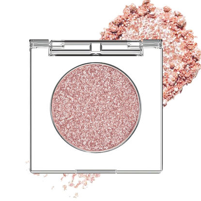 Picture of CAKAILA Single Rose Gold Glitter Shimmer Eyeshadow,Bright High Pigment Intense Monochrome Eye Shadow,Buildable Sparkly Eye Glitter Shimmer Finish,24 Hour Eye Makeup Longwear Waterproof,Blendable