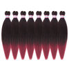 Picture of Pre-Stretched Braiding Hair Extensions-16 Inch 8 Packs Synthetic Braiding Hair Crochet Braids, Natural Easy Braid Crochet Hair, Hot Water Setting Professional Soft Yaki Straight Texture (#1B/bug)