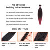 Picture of Pre-Stretched Braiding Hair Extensions-16 Inch 8 Packs Synthetic Braiding Hair Crochet Braids, Natural Easy Braid Crochet Hair, Hot Water Setting Professional Soft Yaki Straight Texture (#1B/bug)