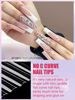 Picture of LIONVISON 504PCS NO C CURVE Clear Nail Tips for Acrylic Nails Professional, 3XL Extra Long Flat Tapered Square Nail Tips, 12 Sizes Half Cover Straight French Fake Nail Tips for Nail Salons Home