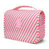 Picture of Lcsmaokin Large Capacity Toiletry Bag Travel Bag with Hanging Hook for Men and Women Waterproof Travel Cosmetic Bag Bathroom Storage Bag for Brushes Set, Full-Sized Shampoo,Accessories(Pink Stripe)