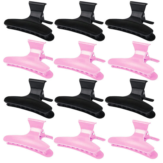 Picture of Ondder Hair Clips - Butterfly Hair Clamps, Claw Clips for Styling, Cutting, Coloring, Pro Salon Accessories for Women and Girls