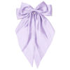 Picture of Big Purple Satin Hair Bows, Clips and Ribbons for Women - Long Tail Coquette Barrettes for Girls