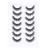 Picture of Mebver False Eyelashes Cat Eye Lashes Faux Mink Lashes Natural Look Fluffy Wispy Lashes That Look Like Extensions Pestañas Postizas D Curl Lash Strips Short Fox Eye Lashes 7 Pairs Pack